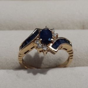 Sapphire & 14 Karat Gold Ring, Size 6.5